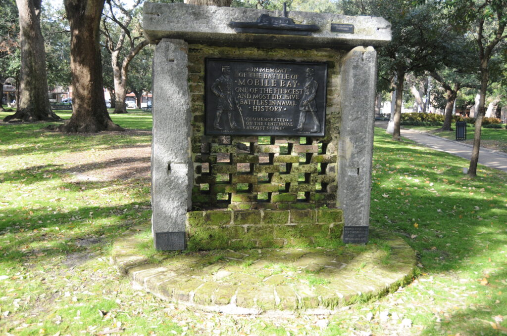 Battle of Mobile Bay memorial in Mobile Alabama