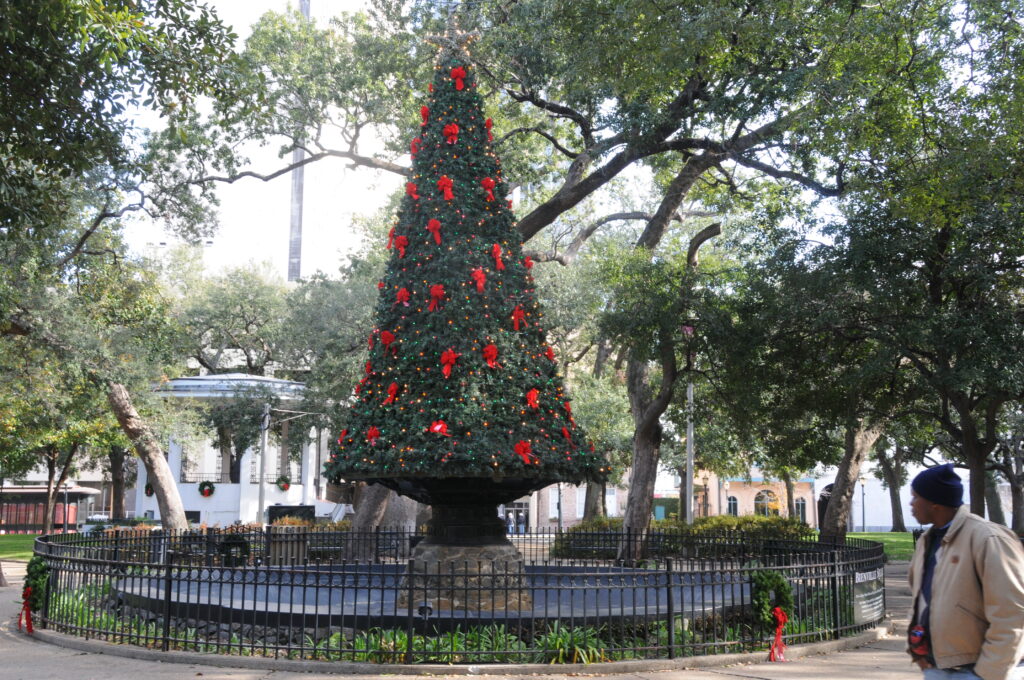 Christmas tree in downtown Mobile Alabama