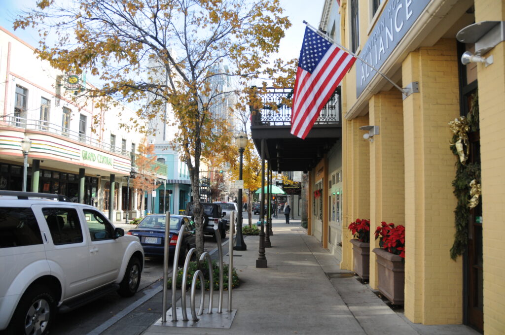 Dauphin Street in downtown Mobile Alabama