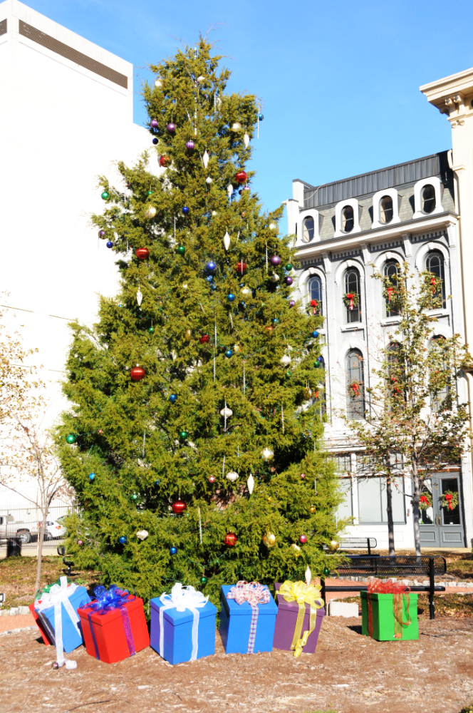 Christmas tree in downtown Montgomery Alabama