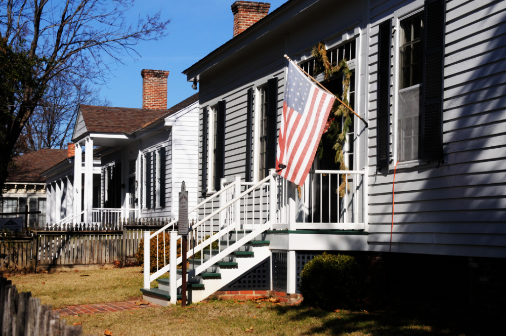 Historic houses at Old Alabama Town in Montgomery