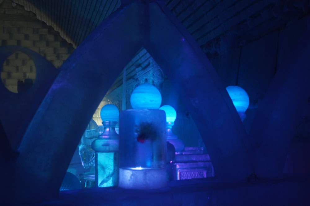 Ice sculpture at Chena Hot Springs near Fairbanks, Alaska