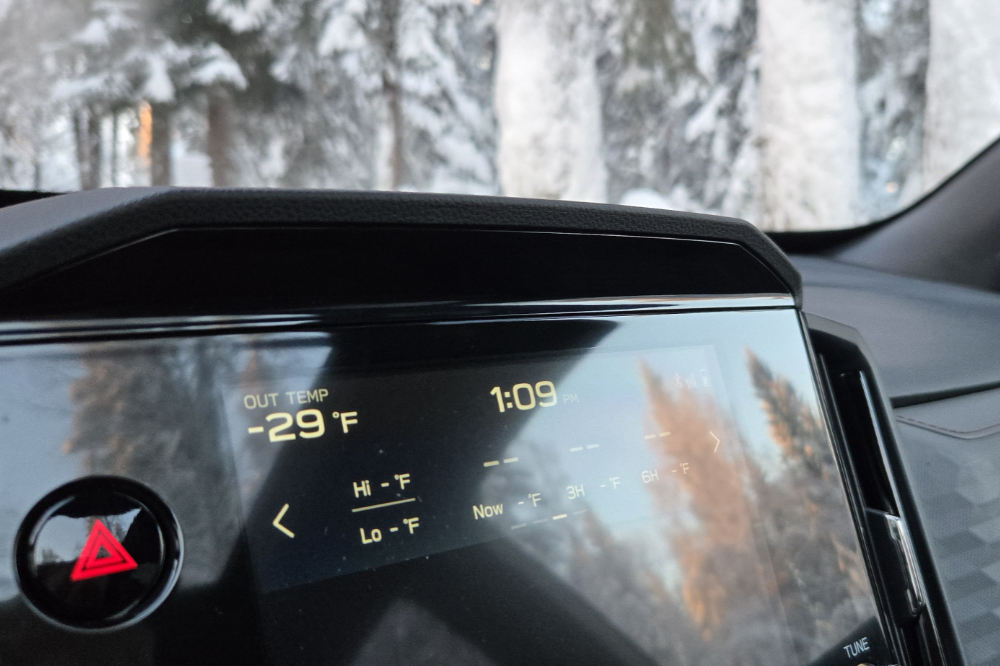 Extremely cold winter temperature displayed in Fairbanks, Alaska