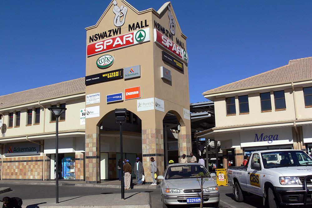 Shopping center in Francistown, Botswana