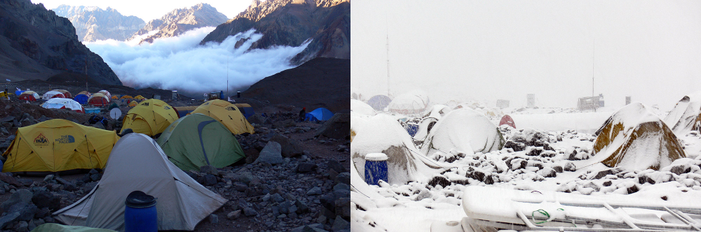 Aconcagua Base Camp at Plaza de Mulas