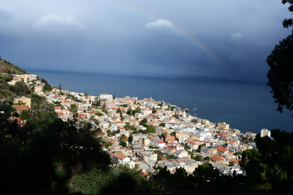Rainbow over the Mediterranean coast of Algiers