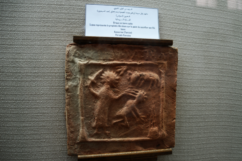 Religious artwork depicting Abraham preparing a sacrifice