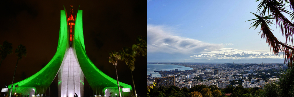 Algiers along the Mediterranean coast of Algeria