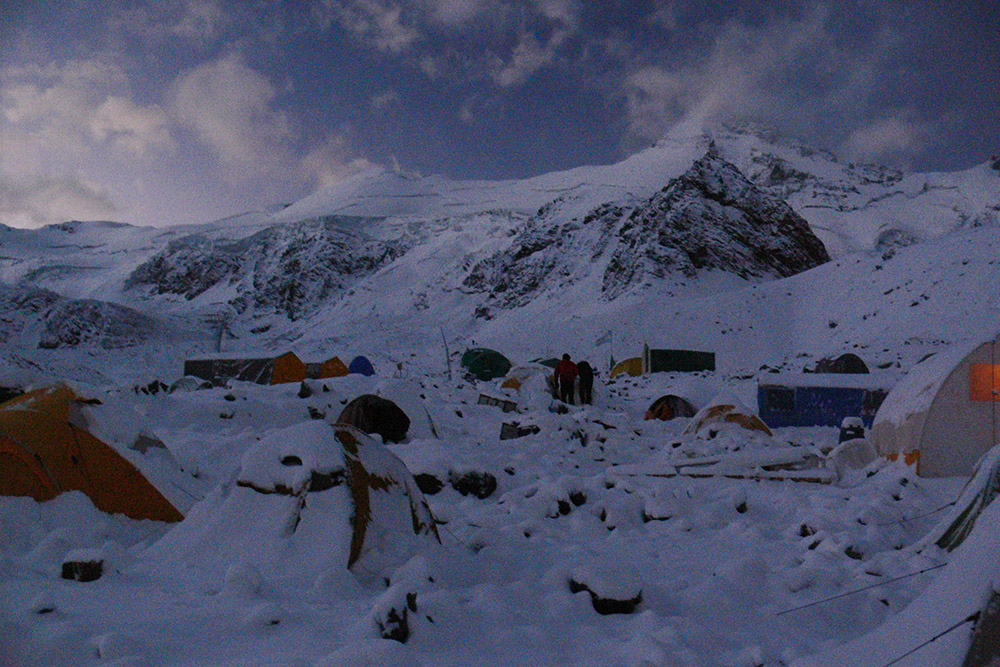 Aconcagua Base Camp after the snowstorm