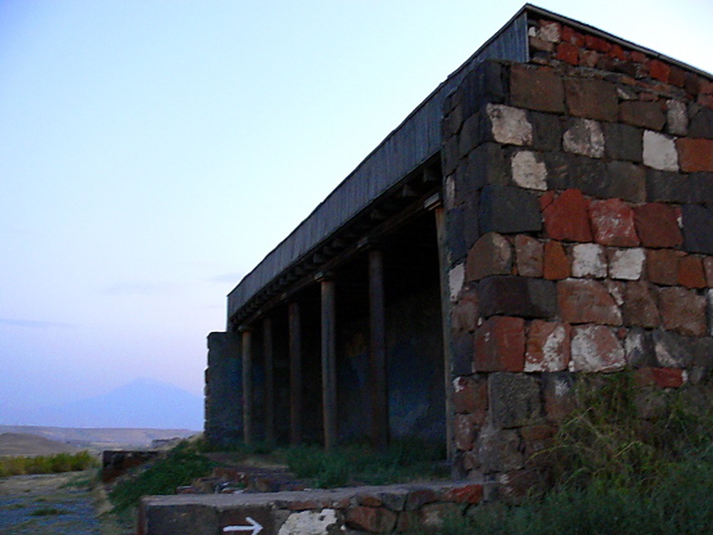 Stone ruins at ancient Erebuni Fortress in Armenia