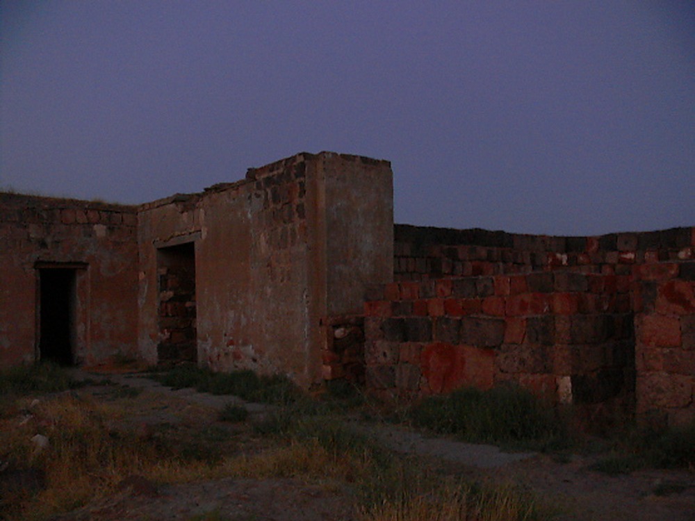 Ancient walls at Erebuni Fortress in Armenia