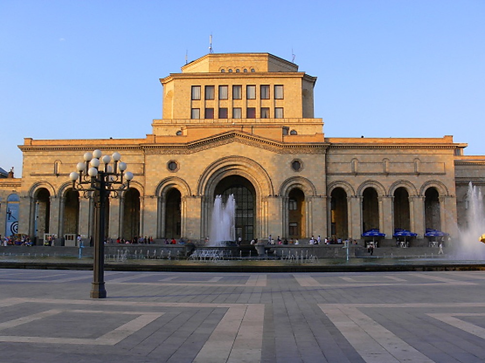 Republic Square in central Yerevan, Armenia