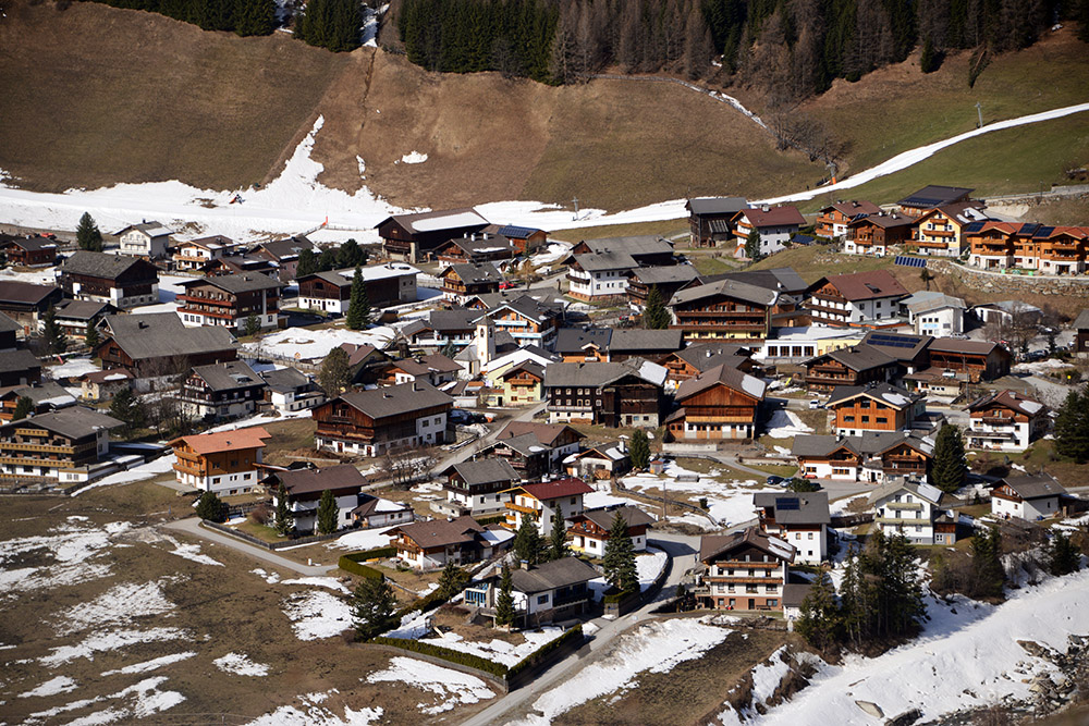 Village of Grossdorf in the Austrian Alps near Grossglockner