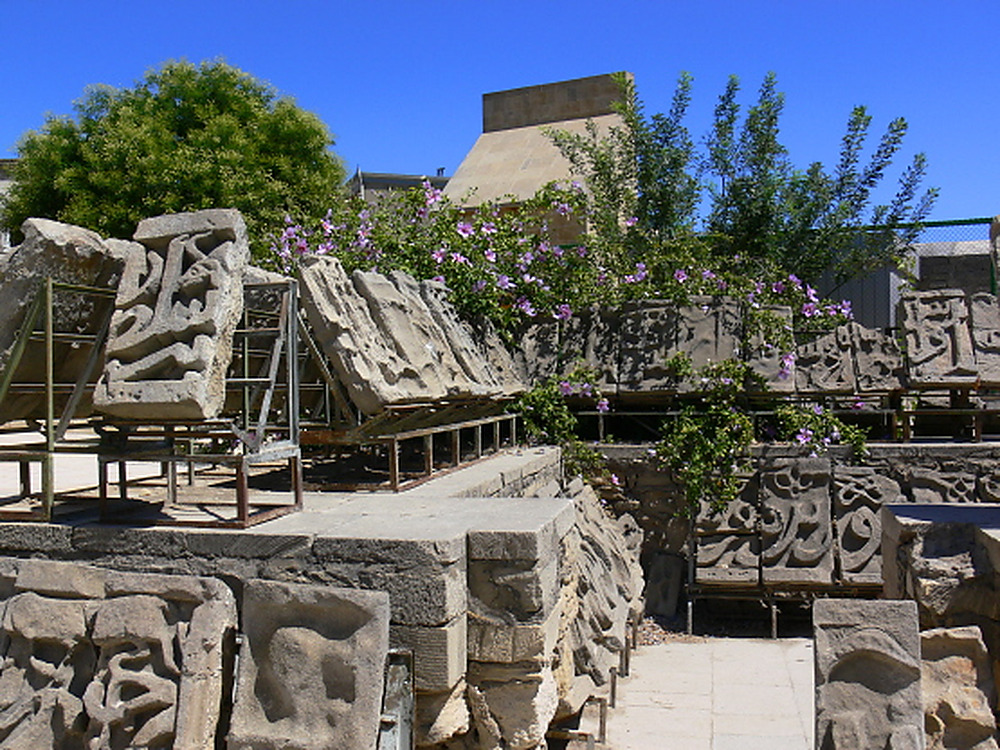 Historic stone inscription in Baku