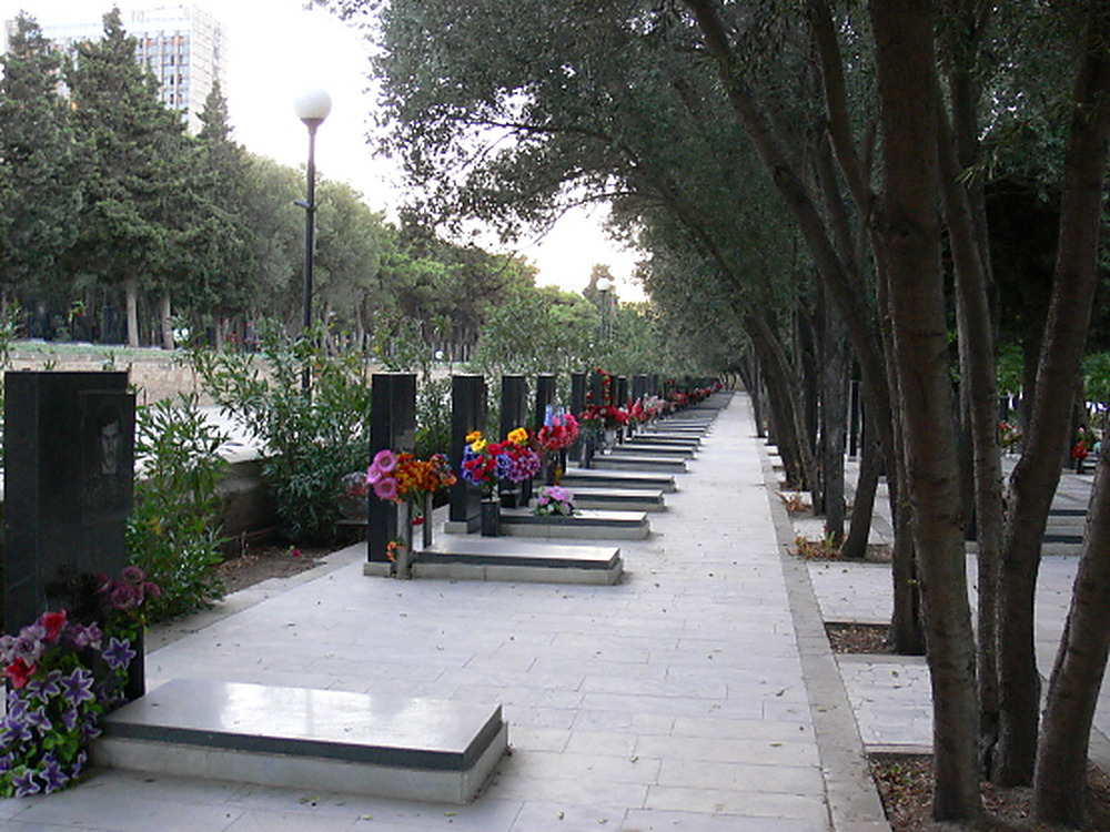 Graves at Martyrs' Lane in Baku