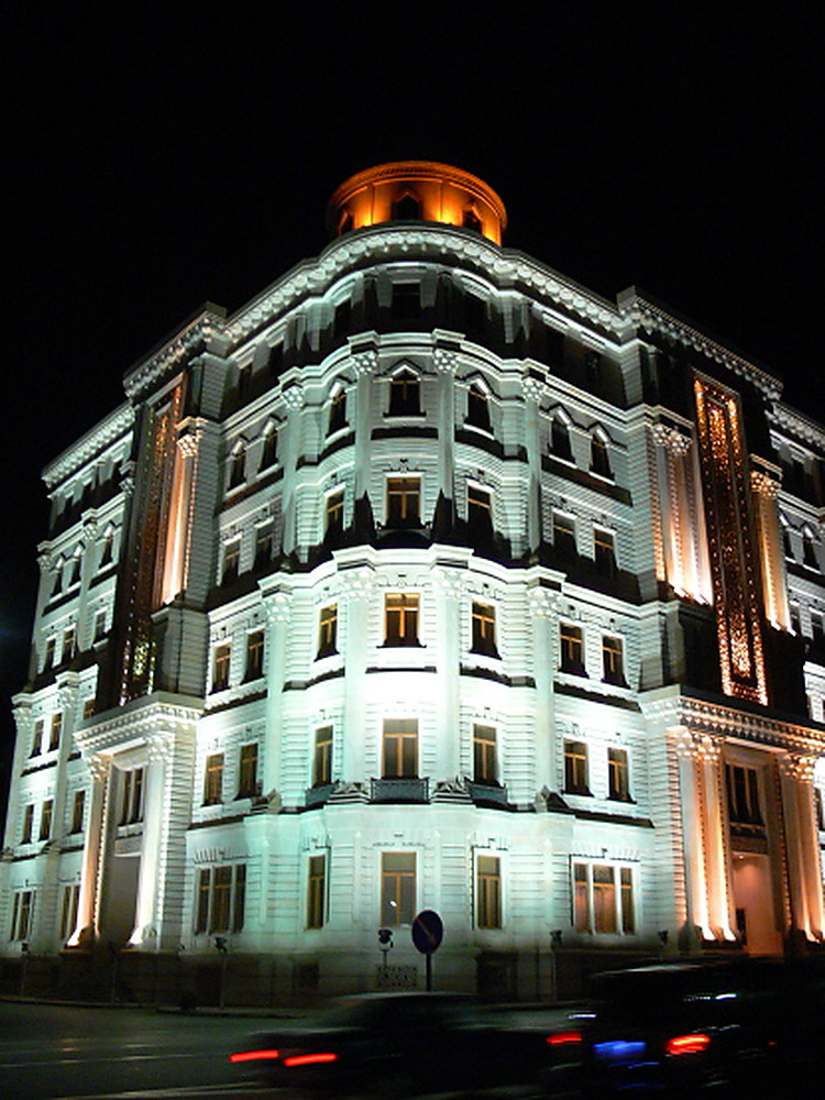 Modern building in central Baku