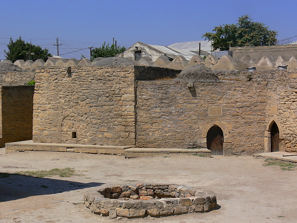 Courtyard of Ateshgah Fire Temple near Baku