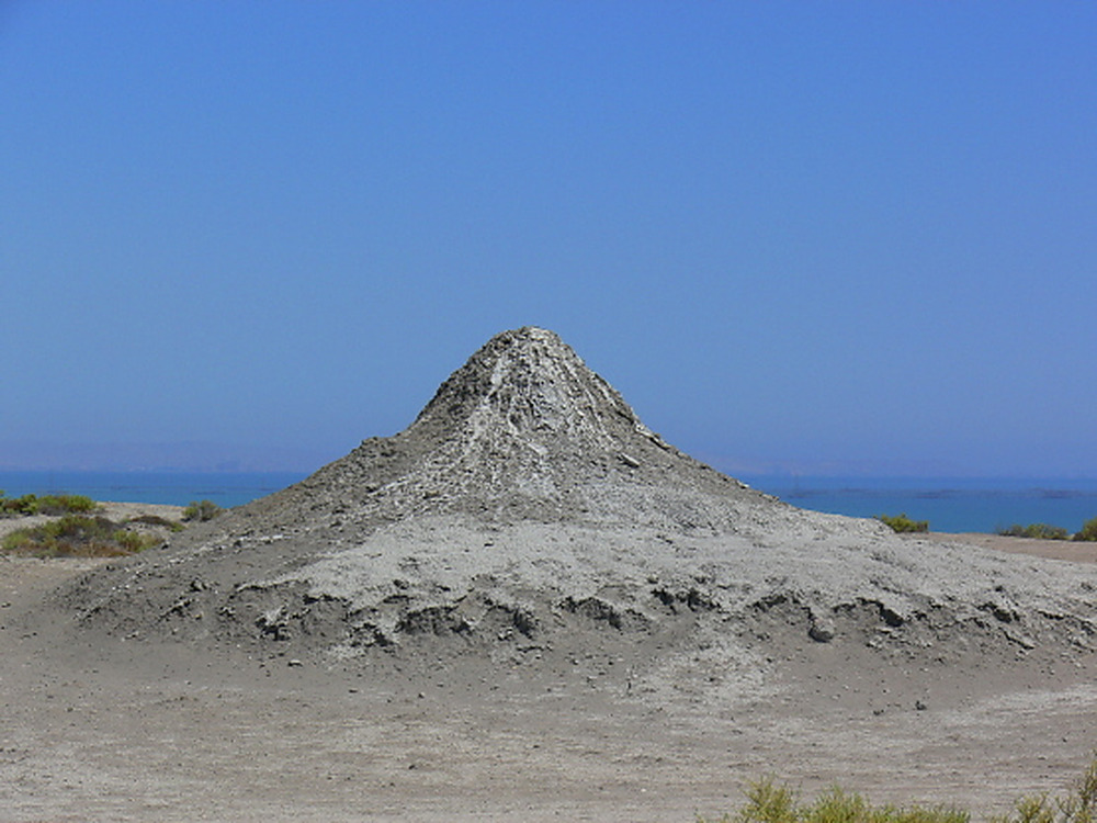 Mud volcano near Gobustan in Azerbaijan