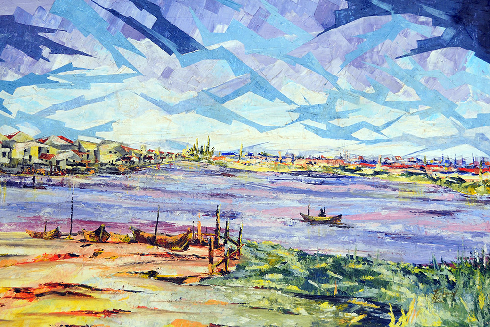 Contemporary artwork displayed in Cotonou, Benin