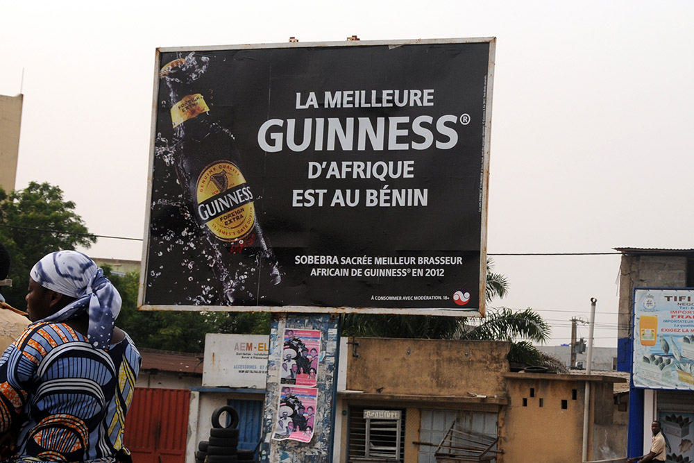 Guinness advertisement in Cotonou, Benin