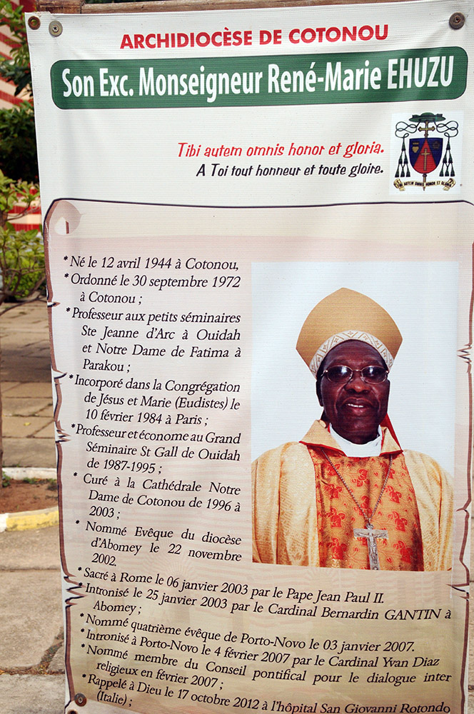 Religious leader at Notre Dame de Cotonou Cathedral in Benin