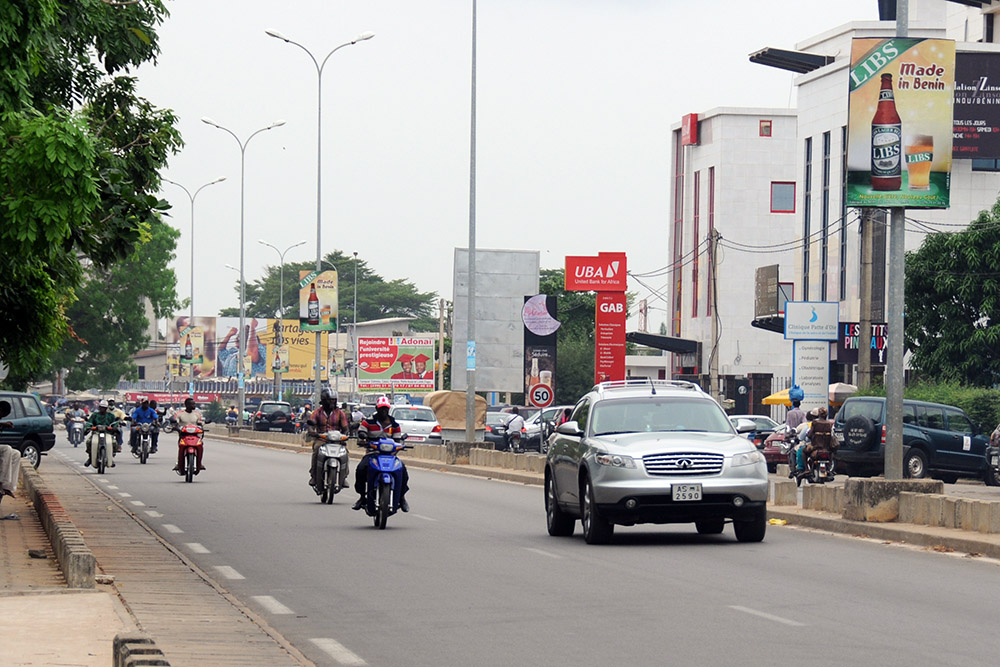 Everyday street scene in Cotonou, Benin