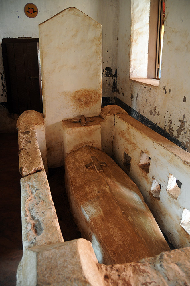 Royal tomb inside the former palace in Porto-Novo, Benin
