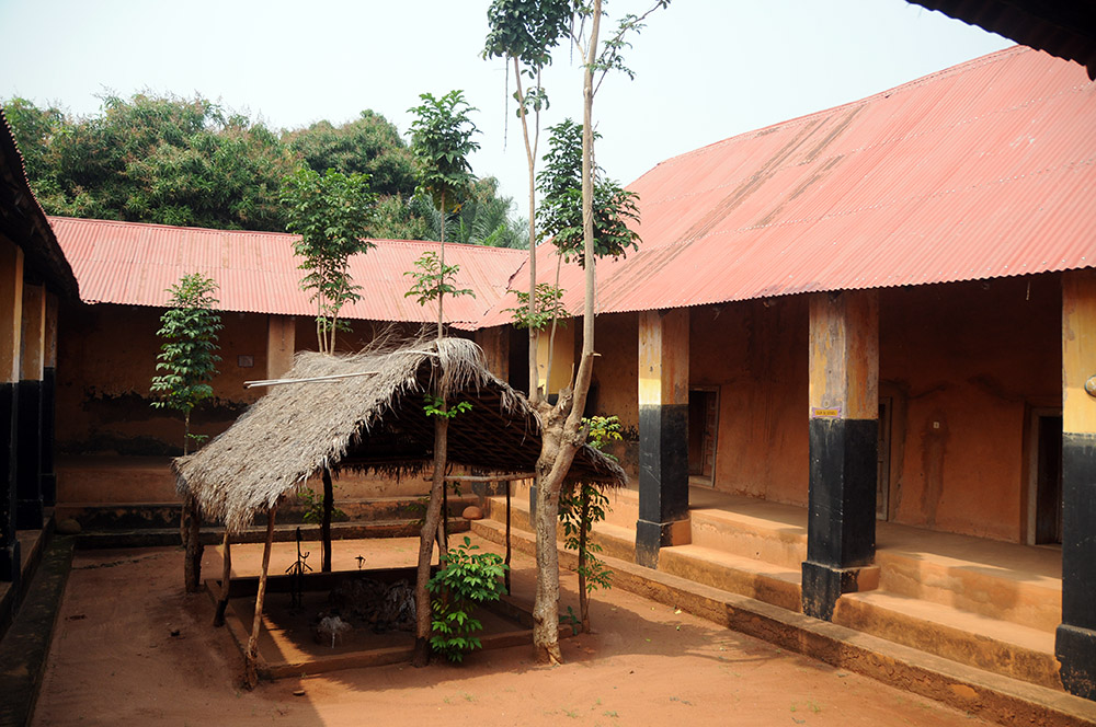 Vodun structure inside the former royal palace in Porto-Novo, Benin