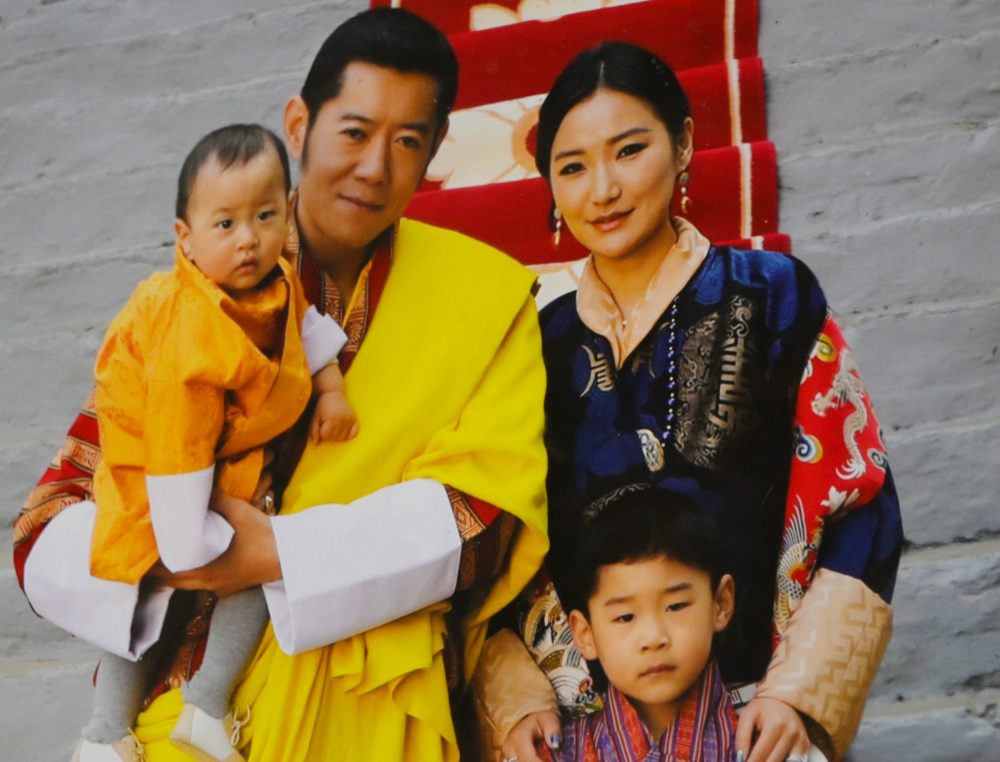 Portrait of the King of Bhutan in Paro