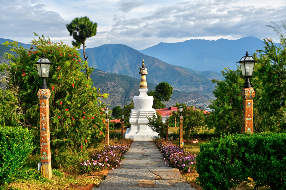 Traditional Bhutanese Buddhist nunnery near Punakha