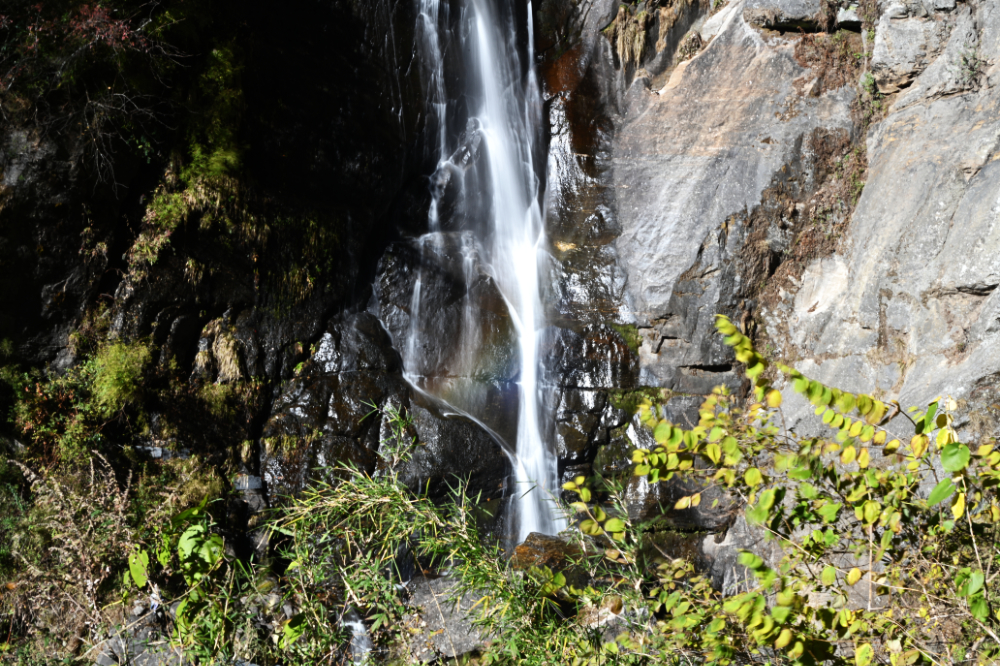 Waterfall beside the trail approaching Tiger's Nest Monastery