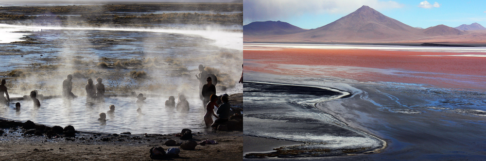Landscape of Eduardo Avaroa National Park in Bolivia
