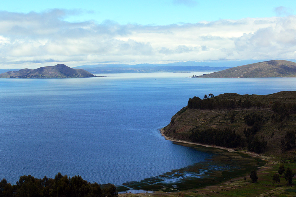 High-altitude shoreline of Lake Titicaca