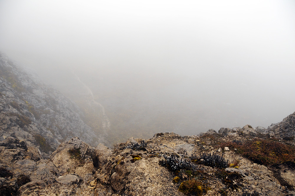 Steep drop in the Carstensz Pyramid highlands