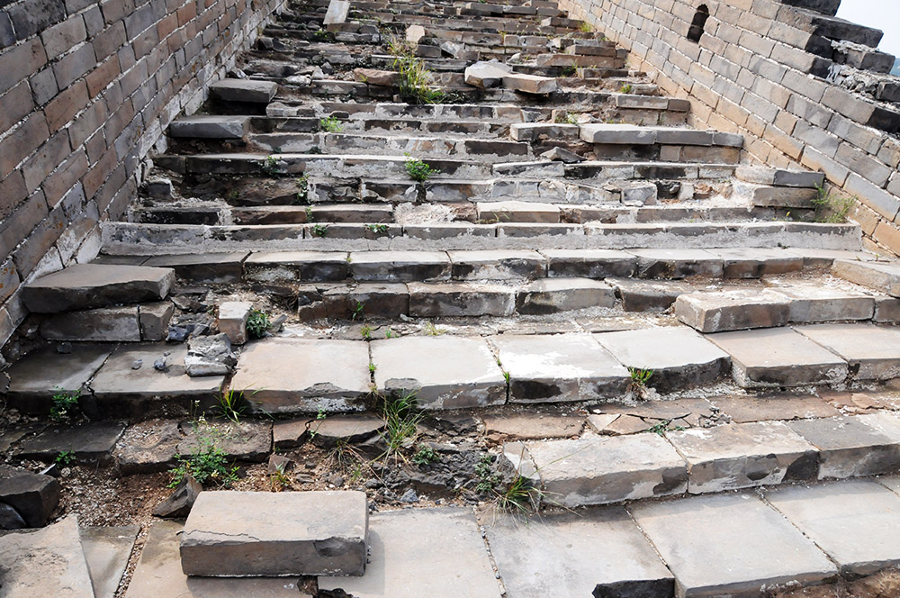 Additional unrestored ruins of the Great Wall of China