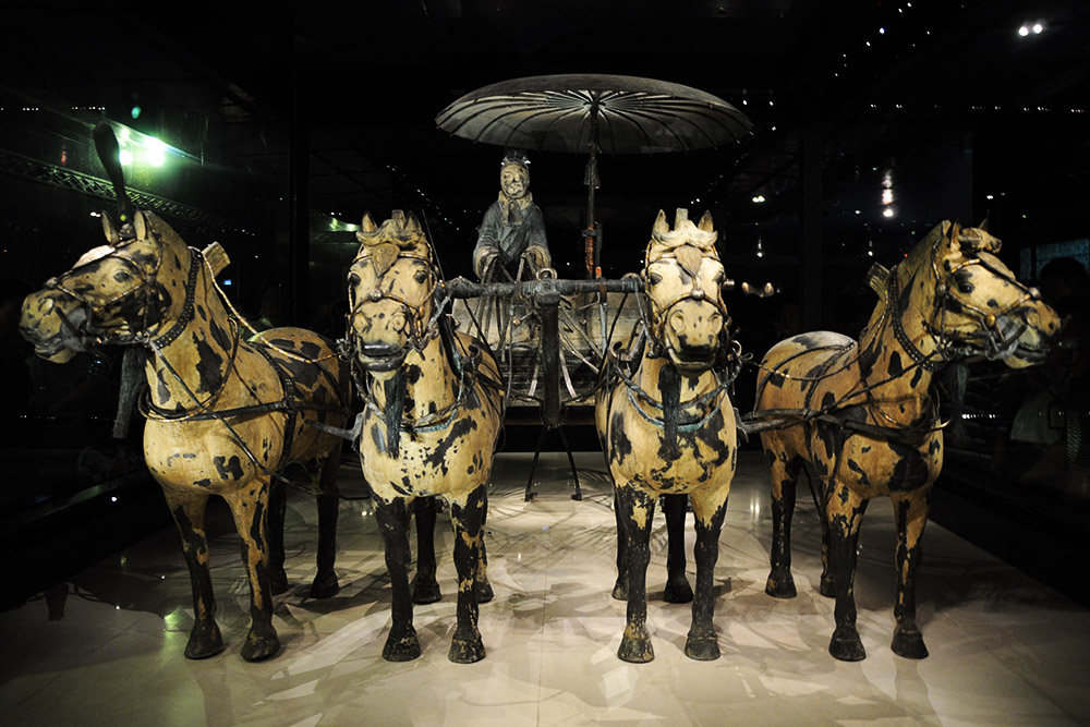 Bronze chariot and horses from the mausoleum of Qin Shi Huang