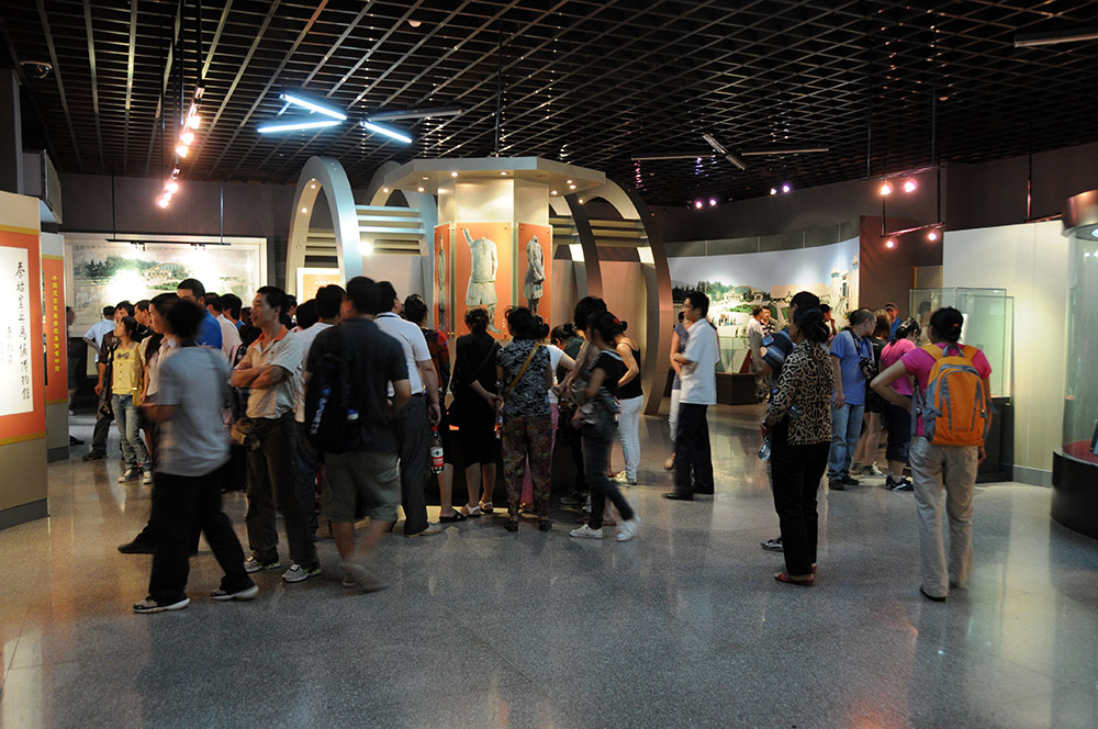 Visitors at the Terracotta Army museum near Xi'an