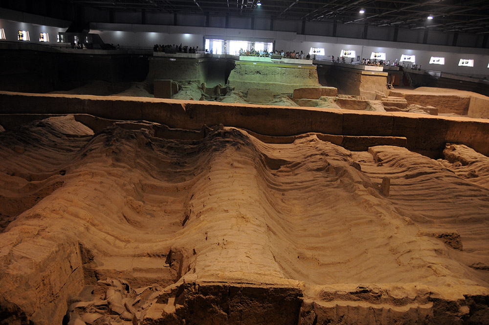 Excavation pit containing the Terracotta Army