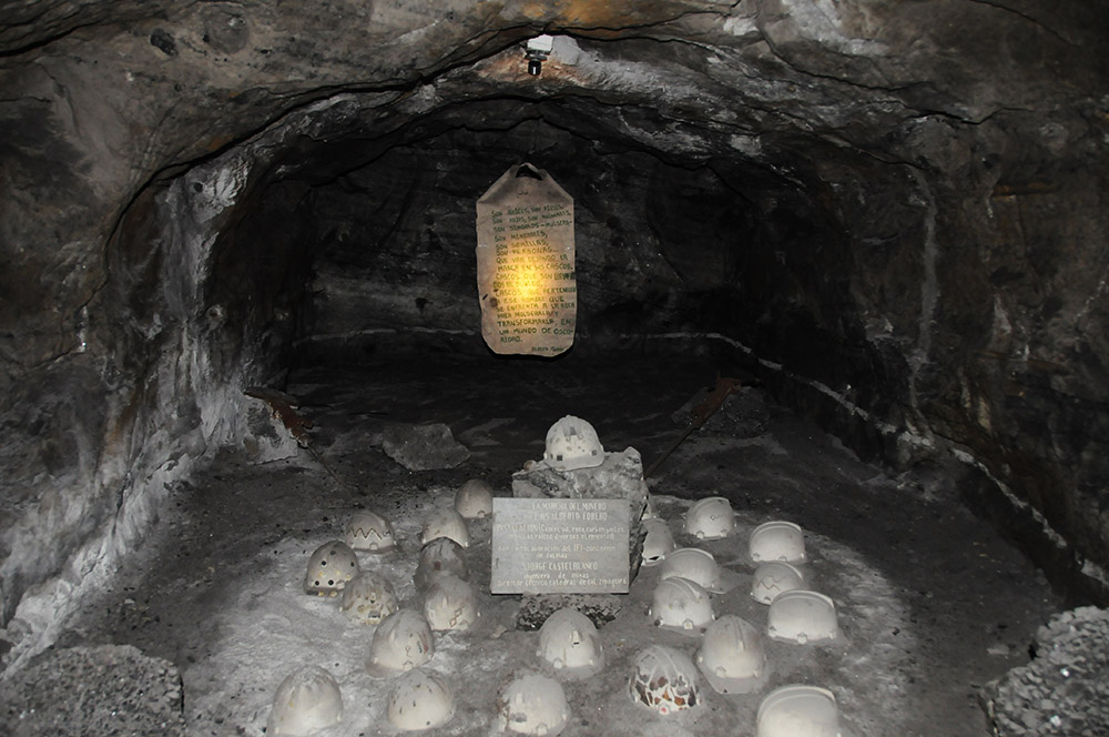 Miners memorial in Zipaquira Colombia