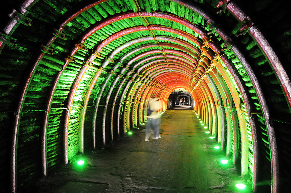 Entrance to the Salt Cathedral in Zipaquira Colombia
