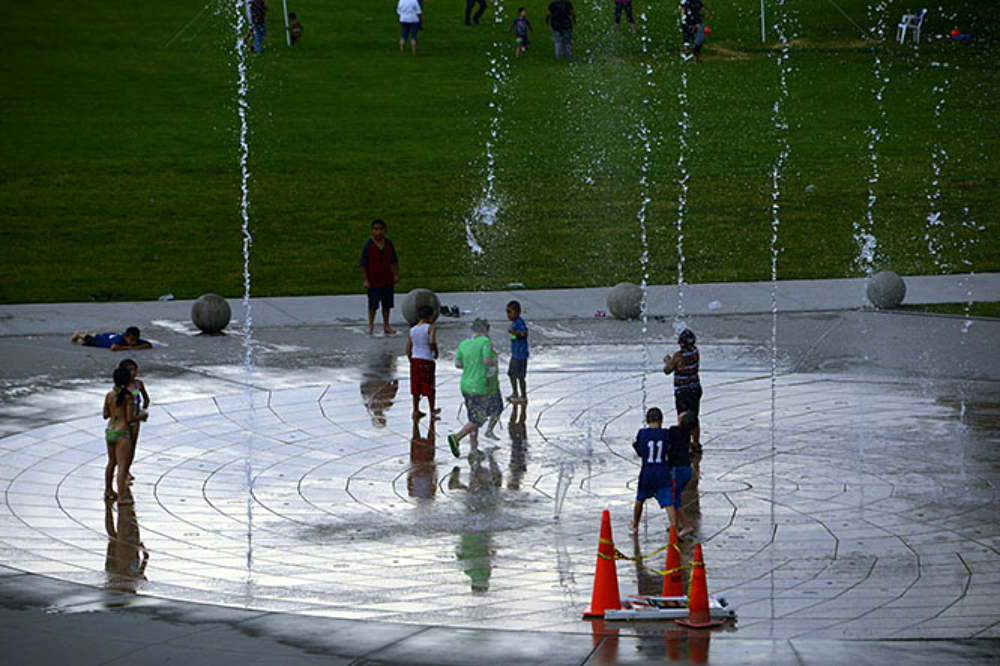 Fountain in Denver City Park