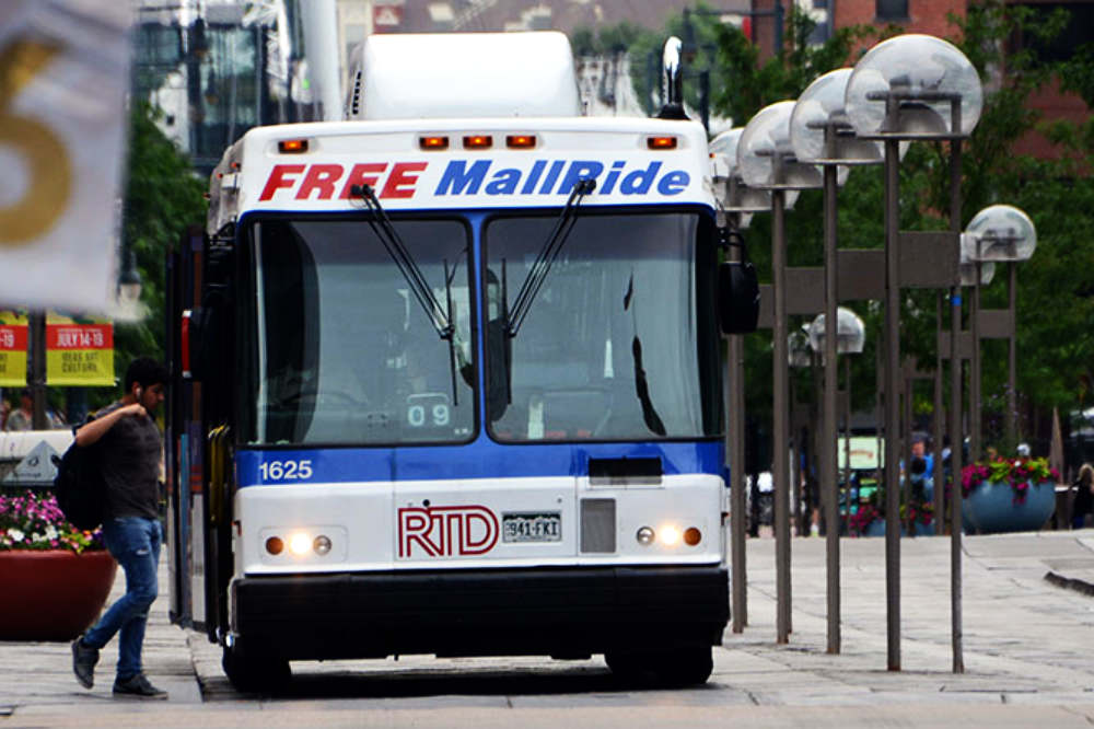 Bus in downtown Denver