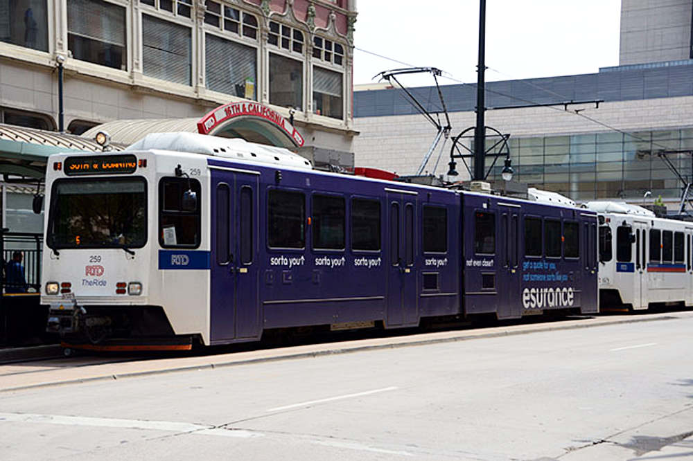 Denver light rail train