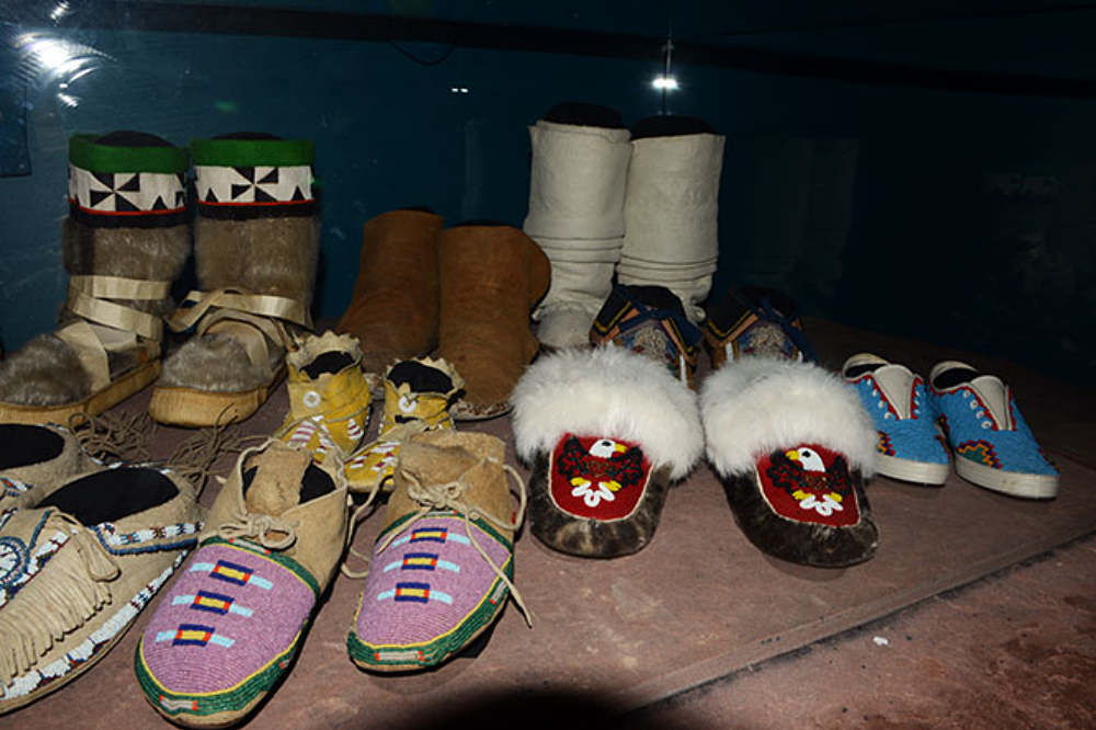 Native American footwear at the Denver Museum of Nature and Science
