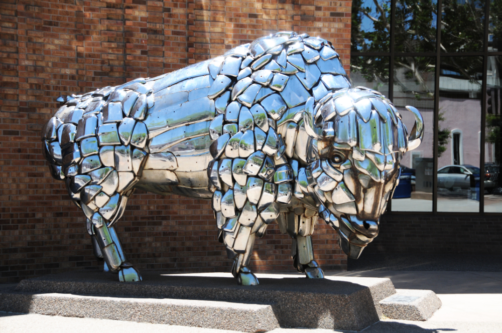 Buffalo sculpture in Grand Junction