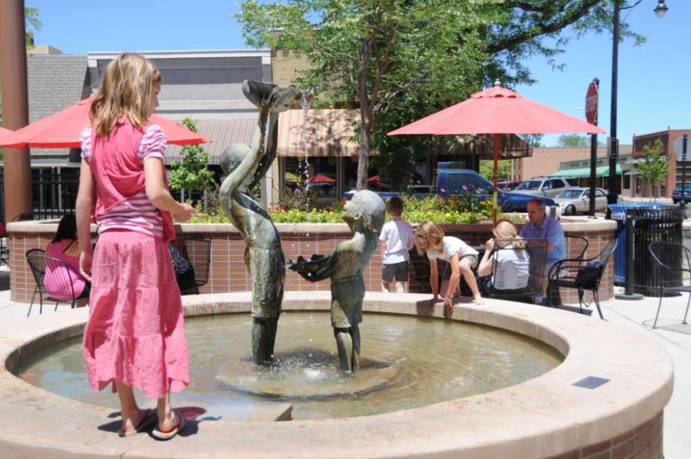 Fountain in downtown Grand Junction