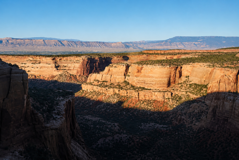 Canyon and sandstone cliffs in Colorado National Monument