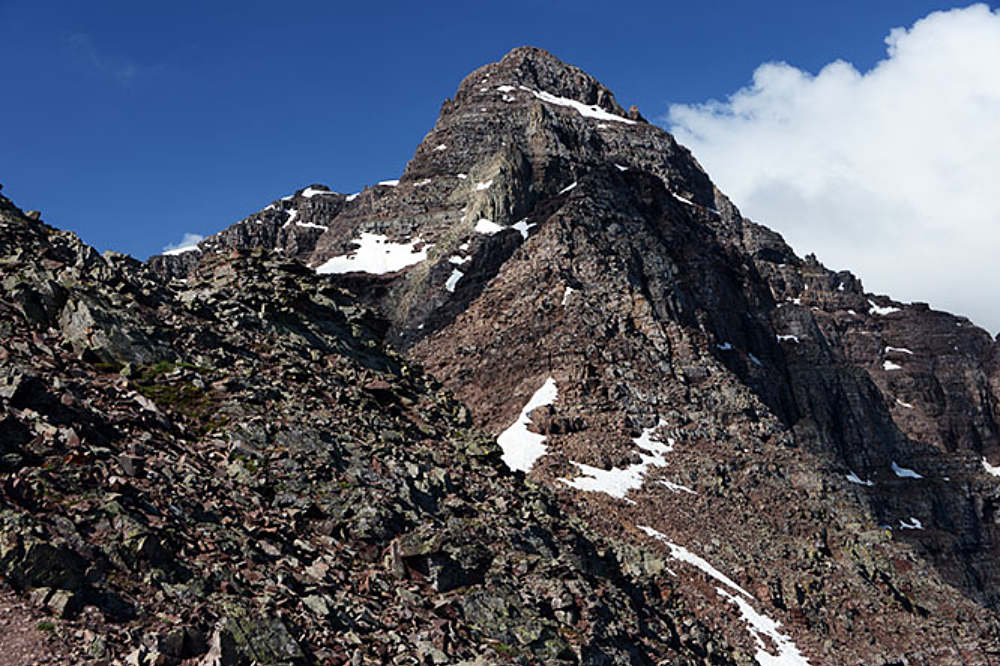 Pyramid Peak from the saddle in Colorado