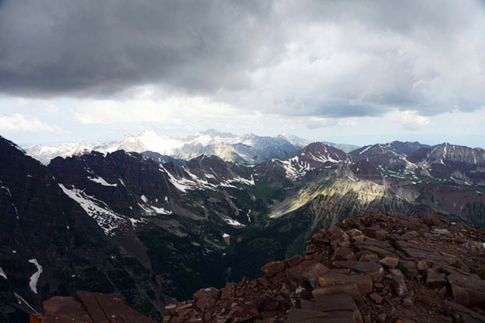 Summit of Pyramid Peak Colorado