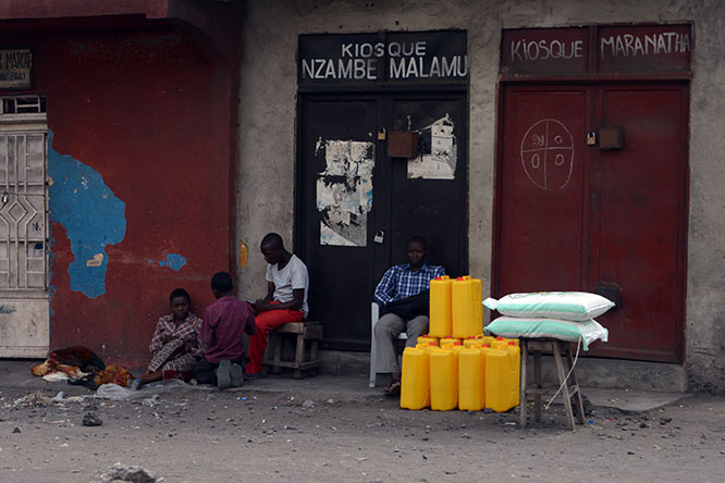 Goma People in a market area in Goma